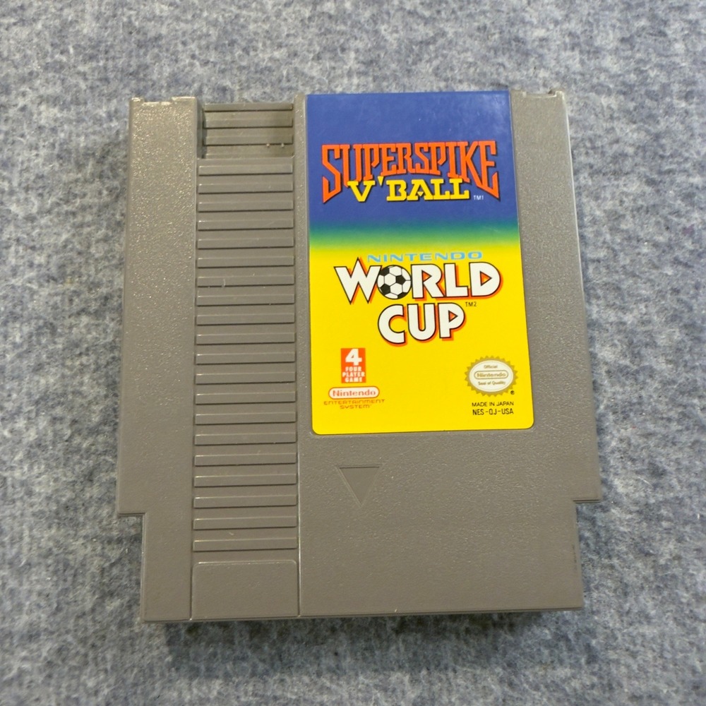 Super Spike V'Ball Nintendo World Cup NES Game Cartridge NES-QJ-USA 2-in-1